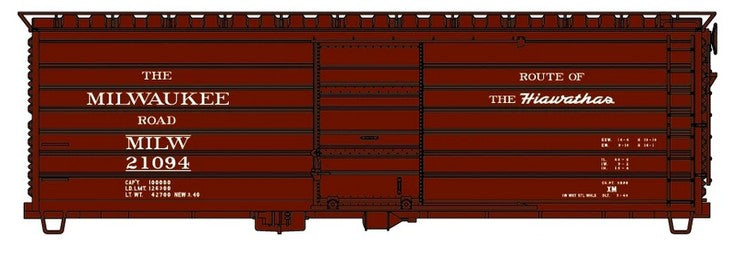 40' Single Door Rib Side Steel Boxcar "Route of the Hiawathas" KIT - 39911 : HO