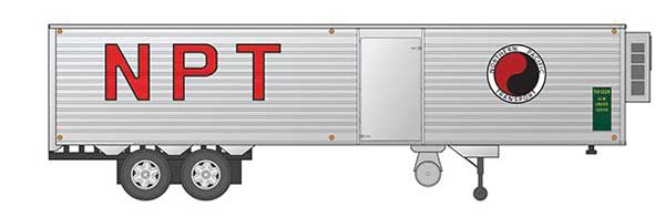 Fruehauf 40' Fluted-Side Volume Van Trailer, Side Door Northern Pacific NP 50-394 - 403047 : HO