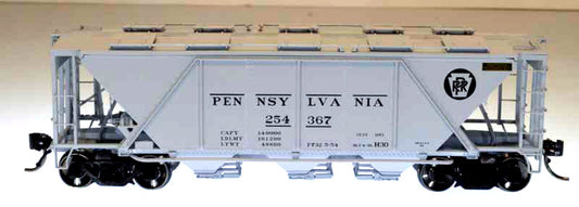H-30 3-Bay Covered Hopper Car PRR Circle #254375 Keystone Gray - 41458 : HO