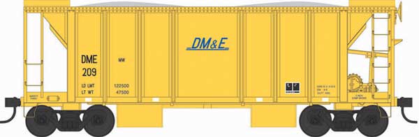 70-Ton Ballast 2-Bay Hopper Car w/Side Chutes Dakota, Minnesota & Eastern DM&E 209 - 43133 : HO