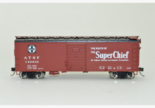 40ft Boxcar AT&SF Super Chief slogan #140777 Blt. 3-40-43145 : HO