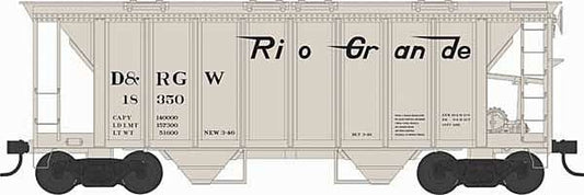 70-Ton 2-Bay Covered Hopper w/Closed Sides - Denver & Rio Grande Western-43256 : HO