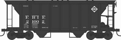 70-Ton 2-Bay Covered Hopper w/Closed Sides - Erie-43259 : HO