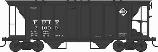 70 Ton 2-Bay Covered Hopper Erie-43260 : HO