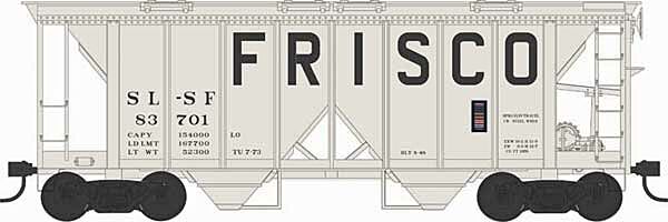 70 Ton 2-Bay Covered Hopper Frisco SLSF 83725 - 43264 : HO