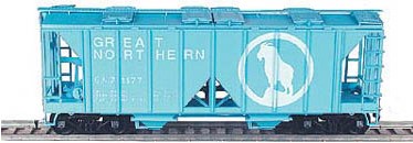 70 Ton 2-Bay Covered Hopper Great Northern-43265 : HO