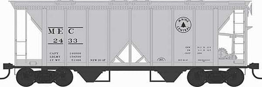 70 Ton 2-Bay Covered Hopper Maine Central MEC 2433 - 43277 : HO