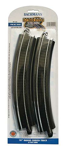 18" Radius curved Sectional Track 4-Pack - 44501 : HO