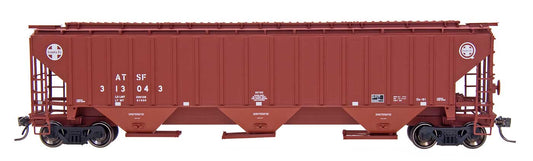 4750CF Rib-Sided 3-Bay Covered Hopper Santa Fe-45361 : HO