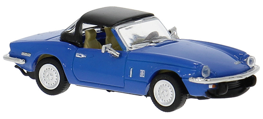 Triumph Spitfire Convertible - Assembled -- Top Up (blue, black)  - 15178 : HO