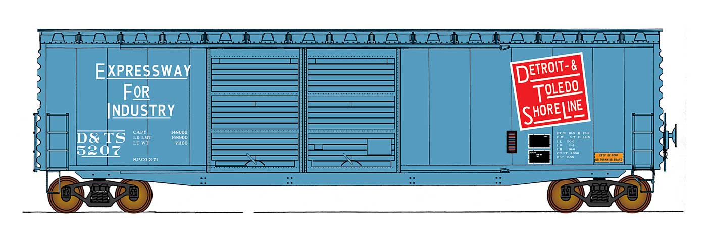 PS-1 50 FT Double Door Boxcar Detroit & Toledo Shore Line DT&S - 45634 : HO