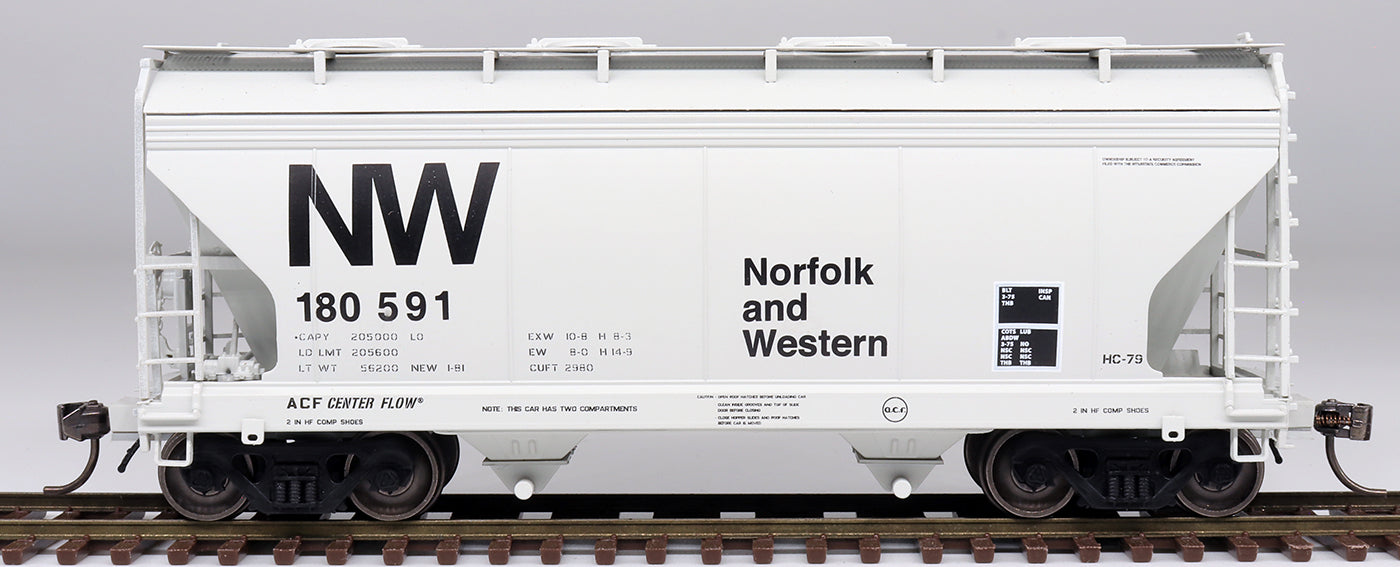 ACF 2-Bay Center-Flow Covered Hopper Norfolk Western-46503 : HO