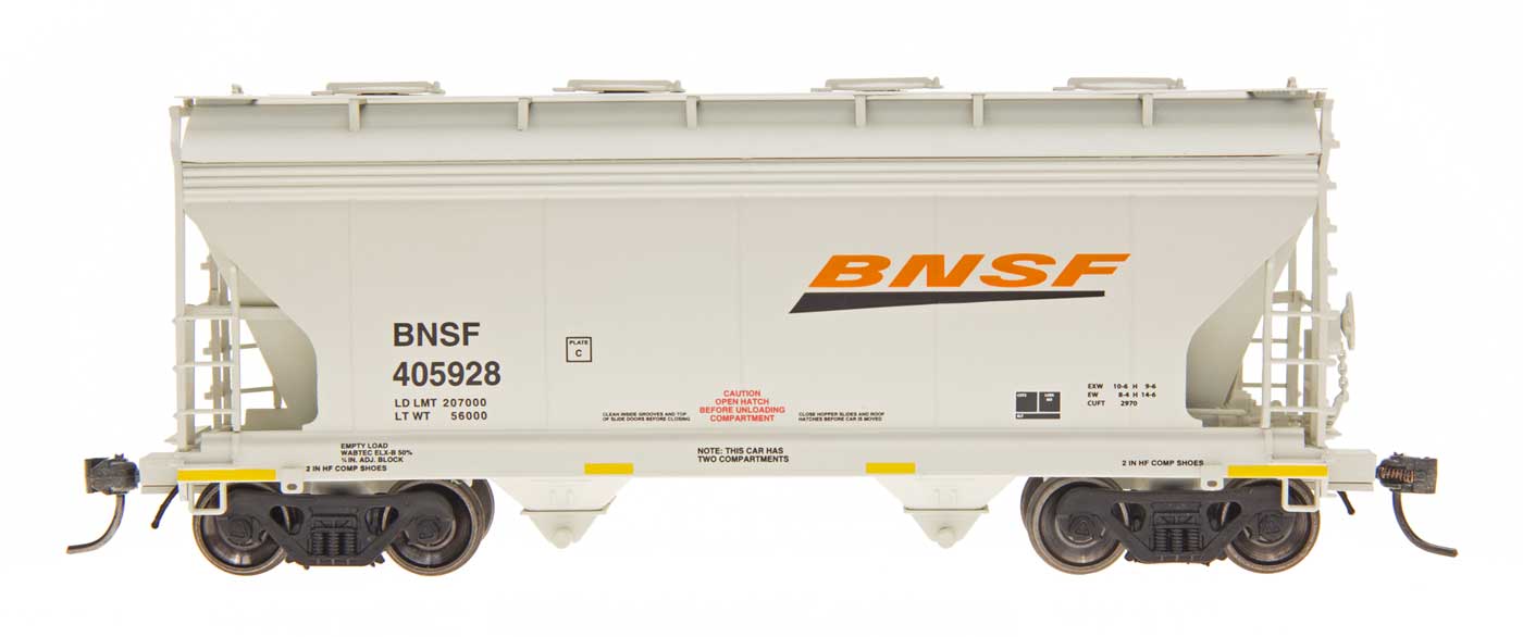 ACF 2-Bay Center-Flow Covered Hopper Burlington Northern &amp; Santa Fe-46534 : HO