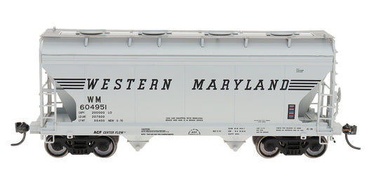 ACF 2-Bay Center-Flow Covered Hopper - Western Maryland-46540 : HO