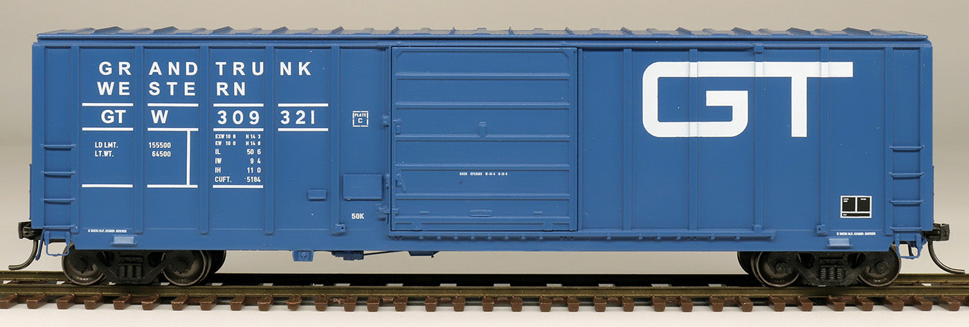 50' PS 5277 Cubic FT Exterior Post Boxcar Grand Trunck Western GTW - 47523 : HO