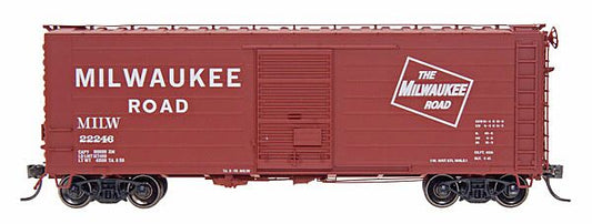 Milwaukee Road Rib Side 40' Boxcar-48502 : HO