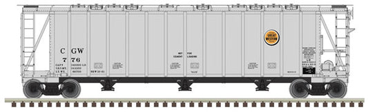 General American 3500 Dry-Flo 3-Bay Covered Hopper Chicago Great Western CGW 780 - 50002903 : N