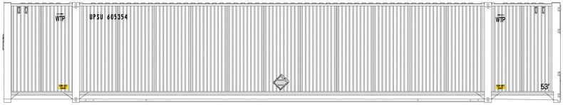 53' Corrugated Container UPSU 600579, 608960, 604809 - 50005224 : N