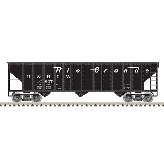 90-Ton 3-Bay Hopper with Load - Denver & Rio Grande Western-50005865 : N