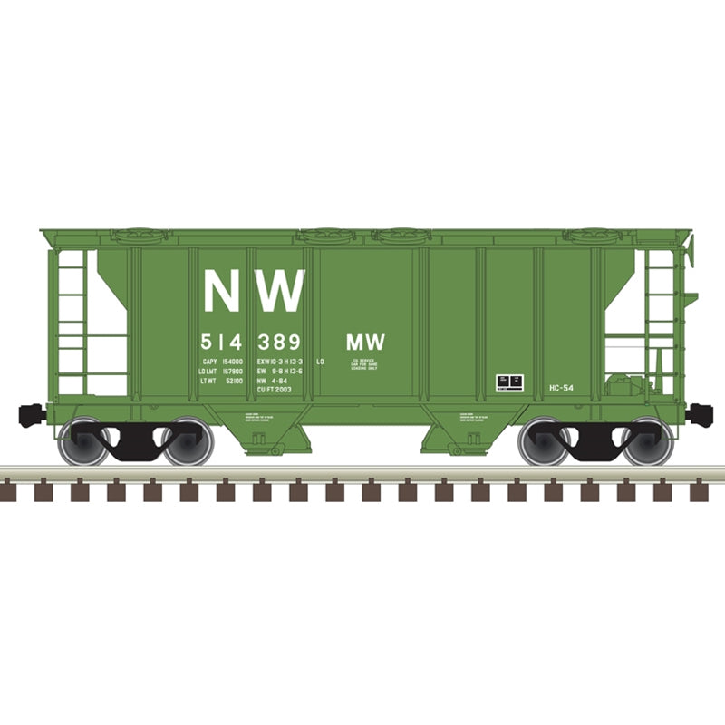 PS-2 2-Bay Covered Hopper Norfolk & Western NW 514389 - 50005904 : N