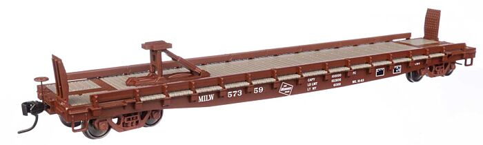 53 Ft GSC Piggyback Flatcar Milwaukee Road-50509 : HO