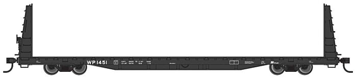 68' Bulkhead Flatcar - Western Pacific 1451 - 50619 : HO