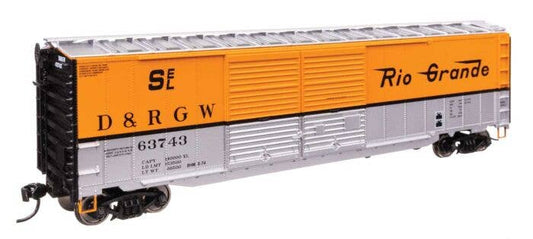 50' AAR Improved Double-Door Boxcar - Ready to Run -- Denver & Rio Grande Western(TM) #63743 - 46601 : HO
