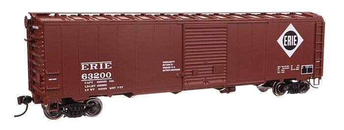 50' AAR Single Door Boxcar - Ready to Run -- Erie #63200 - 46513 : HO