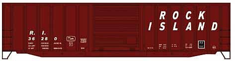 50' Exterior-Post Modern Boxcar - Kit -- Rock Island #36280 - 81881 : HO