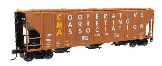 50' Pullman-Standard PS2-CD 4427 3-Bay Covered Hopper - Ready to Run -- CMA TLDX #3010 - 49420 : HO