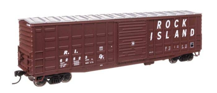 50' Waffle Side Boxcar - Ready To Run -- Rock Island #62523 (Pullman-Standard Door) - 46716 : HO