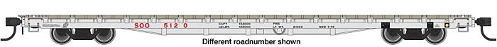 60' Pullman-Standard Flatcar - Soo Line 5124 - 5408 : HO