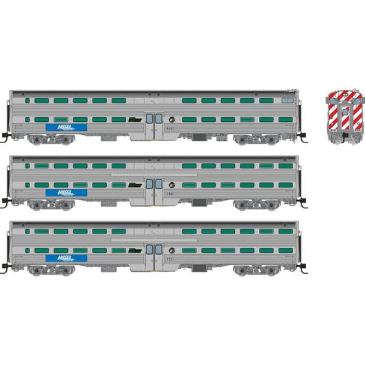 Gallery Commuter Car: Metra - BN Logo: Set #2 (Cab: 802 Coaches: 769, 771) - 545004 : N