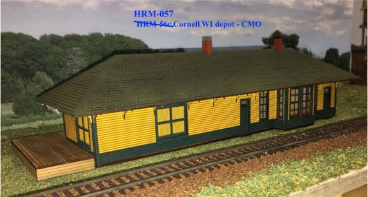 Cornell, WI CMO Railroad Depot Kit - 057 : HO