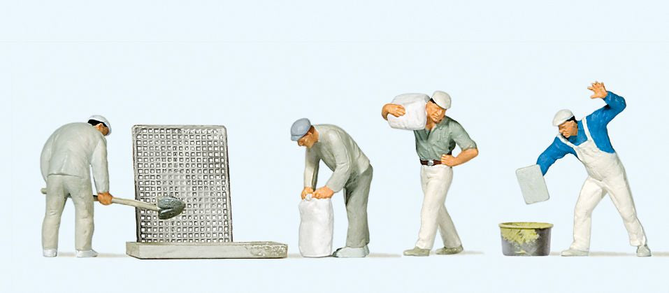 Plasterers with Accessories (4 figures) - 10654 : HO
