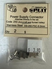 Power Supply Connector Code 250, Stainless Steel SS-250-PSC-6.0mm - 60242 : G