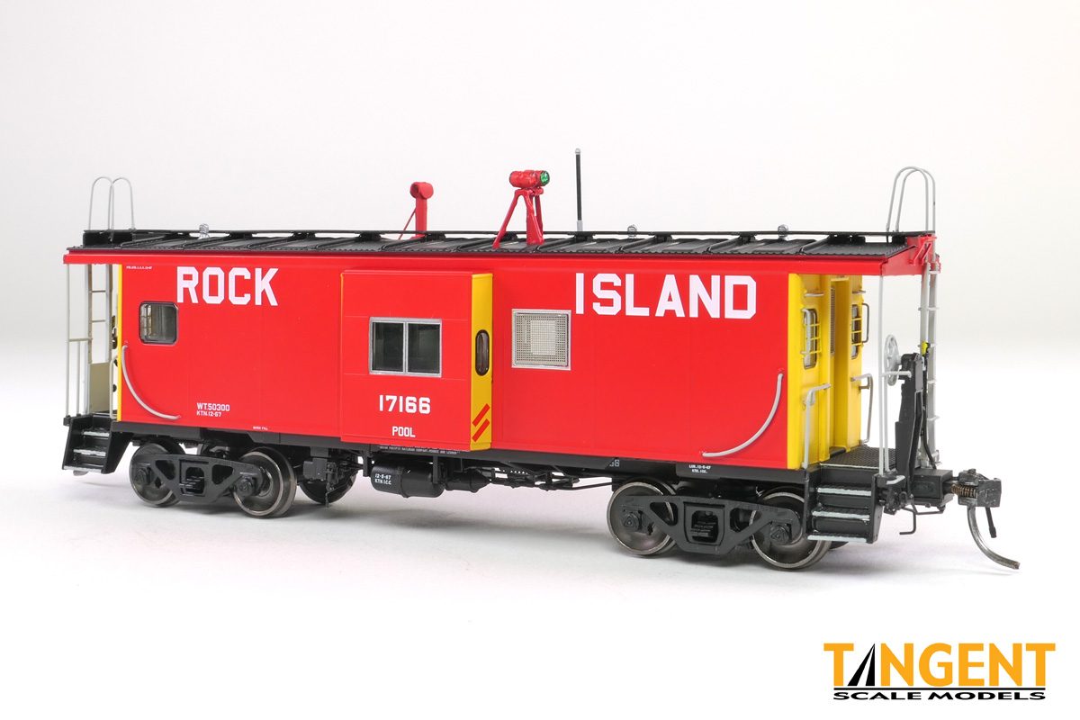 Rock Island Bay Window Caboose w/Red-Green Lights-6041008 : HO