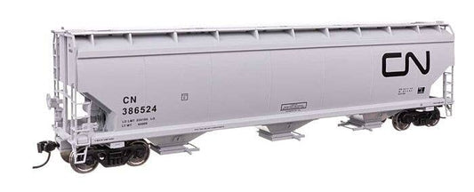 60' NSC 5150 3-Bay Covered Hopper - Ready to Run -- Canadian National #386573 - 7745 : HO