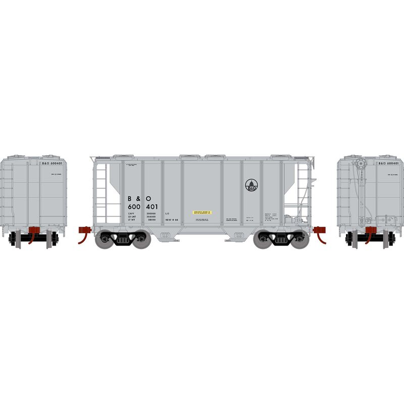 PS-2 2600cf 2-Bay Covered Hopper, B&O-63807 : HO