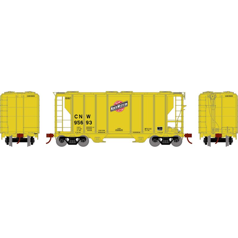 PS-2 2600cf 2-Bay Covered Hopper, CNW -63810 : HO