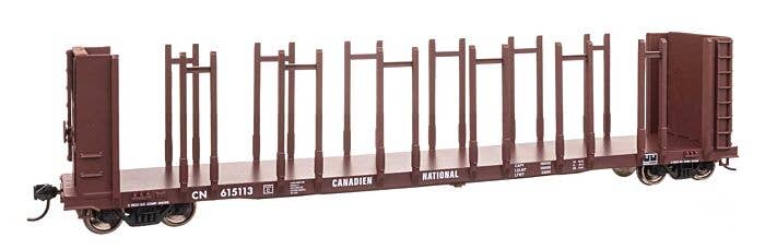 63' Pulpwood Flatcar - Ready to Run -- Canadian National #615138 - 50802 : HO