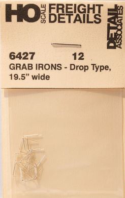 19-1/2" Drop Freight Car Wire Grab Irons - 6427 : HO