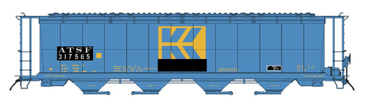 59 FT 4-Bay Cylindrical Hopper Santa Fe ATSF-65137 : N