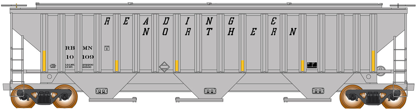 4750 Cubic Foot Covered Hopper Reading Blue Mountain & Northern - 672302 : N