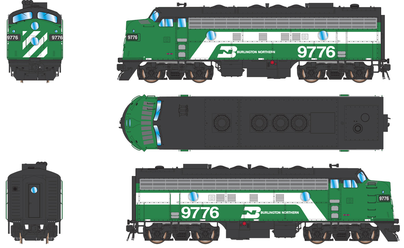 EMD F7A Burlington Northern 9776 DCC Ready - 69248-01 N Scale