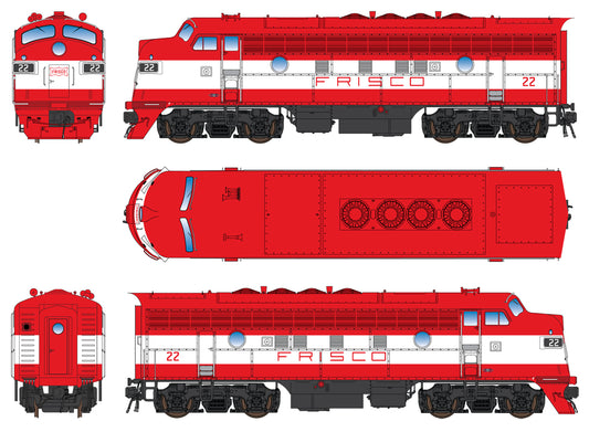 EMD F7A Frisco SLSW 22, DCC Ready (Orange and White) - 69264-01 N Scale