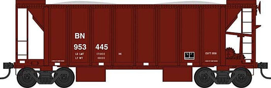 70-Ton 2-Bay Ballast Hopper with Side Chutes (Ballast Gates) - Ready to Run -- Burlington Northern #954296 - 43654 : HO