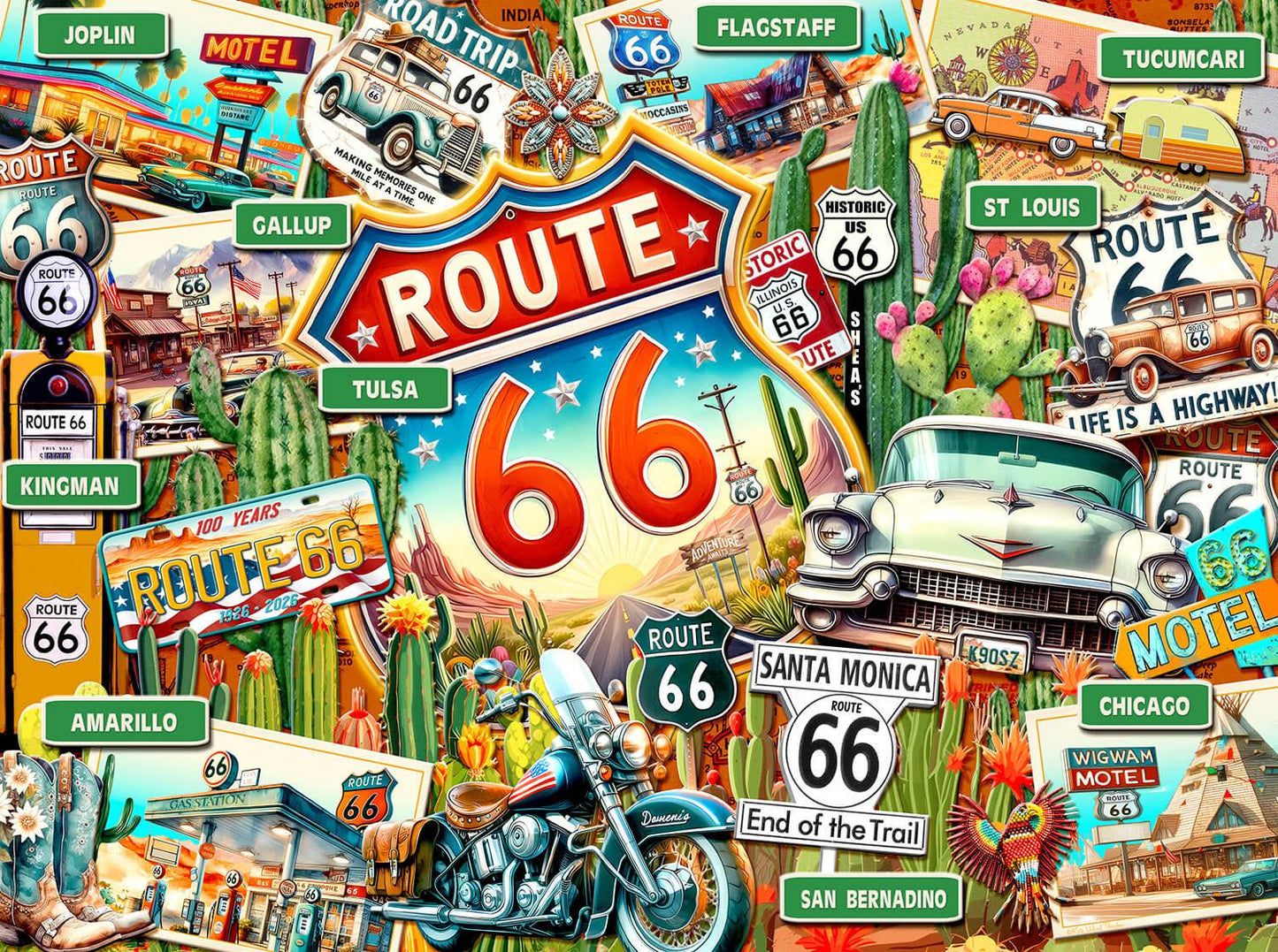 100 Years of Route 66, 1000 piece Puzzle - 70005