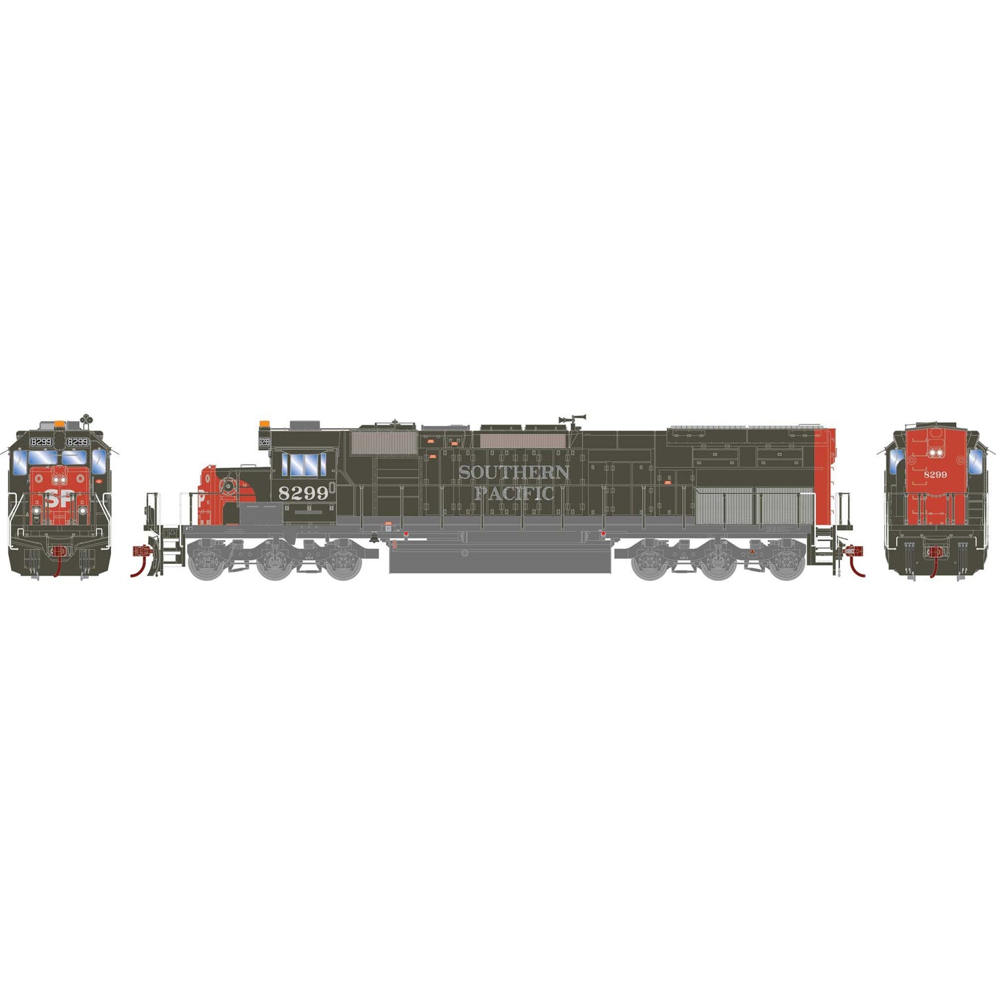 SD40T-2 Southern Pacific SP/1990's 8299 w/DCC & Sound - 72164 : HO