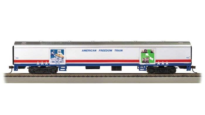 72' Exhibit (Converted Baggage) Car - Ready to Run -- American Freedom Train #104 - 19904 : HO
